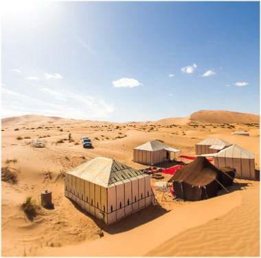 Sahara desert Camp in Merzouga